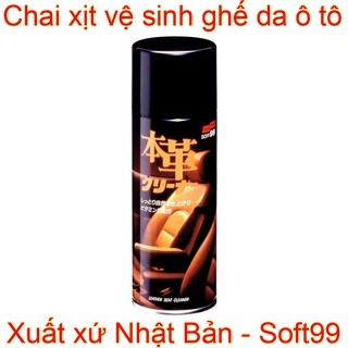 Chai xịt vệ sinh ghế da ô tô LEATHER SEAT CLEANER L-13 SOFT99 | Made in Japan