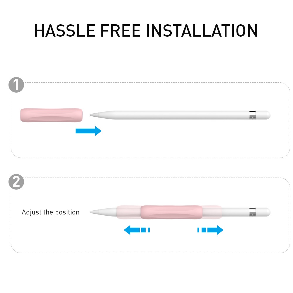 Vỏ tay cầm Ripple / Stripes Silicone Grip chống trượt cho Apple Pencil 1/2.