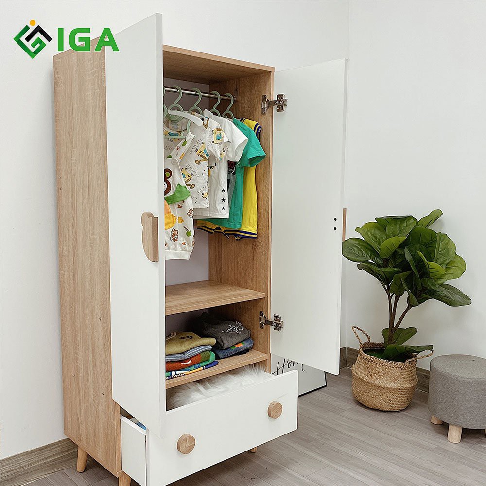 Tủ Quần Áo Trẻ Em IGA Bear Shelf - GP123