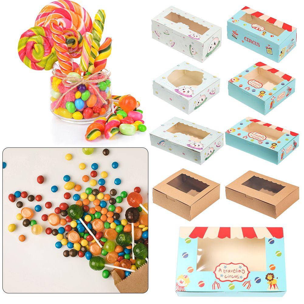 Set 10 / 2 / 4 / 6 Hộp Đựng Bánh Quy / Kẹo Mềm Trong Suốt Tiện Dụng Ốp