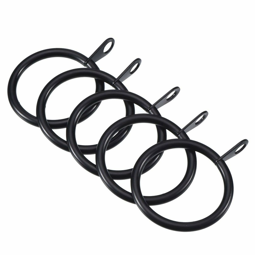 Móc treo rèm cửa hình tròn 5 màu bằng kim loại chịu lực nặng tiếng ồn thấp tiện dụng cho nhà tắm