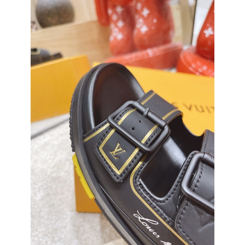 Dép da thật cao cấp LV Louis Vuitton