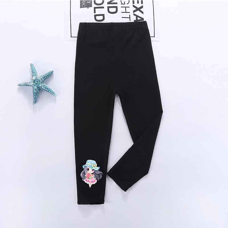 Quần Legging Vải Cotton In Hoạ Tiết Hoạt Hình Cho Bé Gái Từ 2 - 13 Tuổi