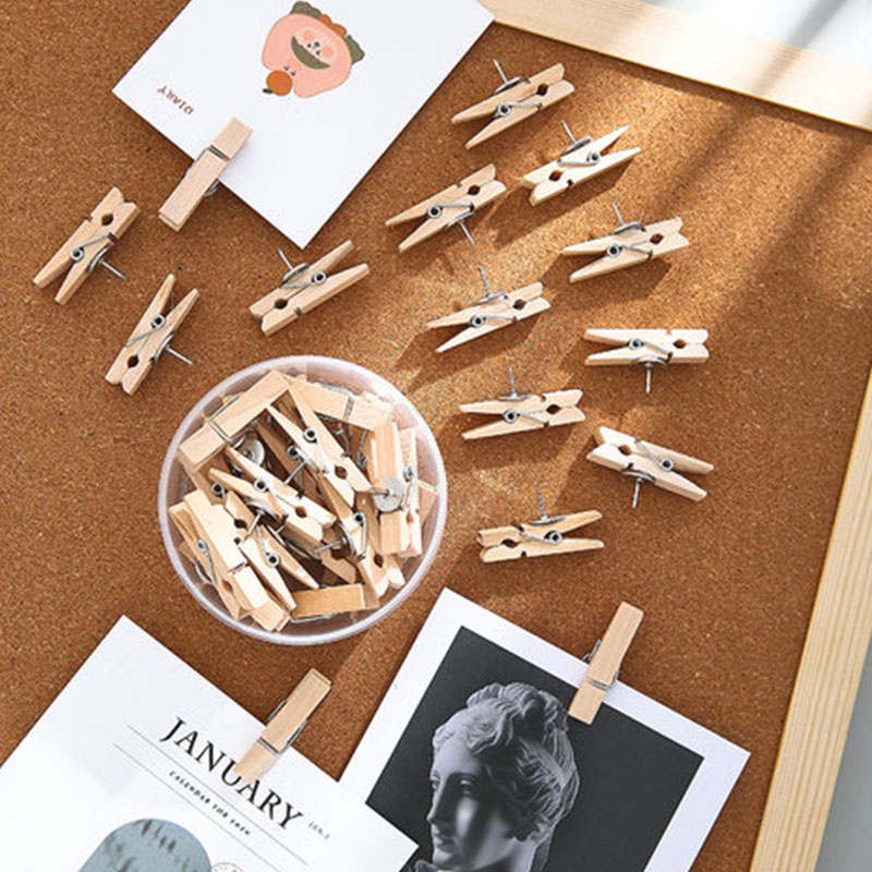 Set 20 Kẹp Gỗ Treo Ảnh Trang Trí Hình ảnh tường trang trí stud clip