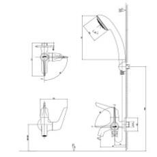 BỘ CỦ SEN TẮM NƯỚC LẠNH CAO CẤP INAX BFV-17-4C, CỦ SEN LẠNH, VÒI HOA SEN, CÓ XẢ XÔ, BẢO HÀNH 02 NĂM