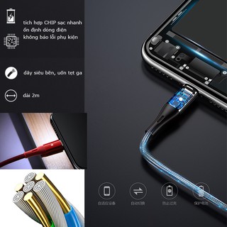 Cáp Lightning iPhone 2 mét - Màu ĐEN, Hỗ trợ Sạc nhanh (USAMS)