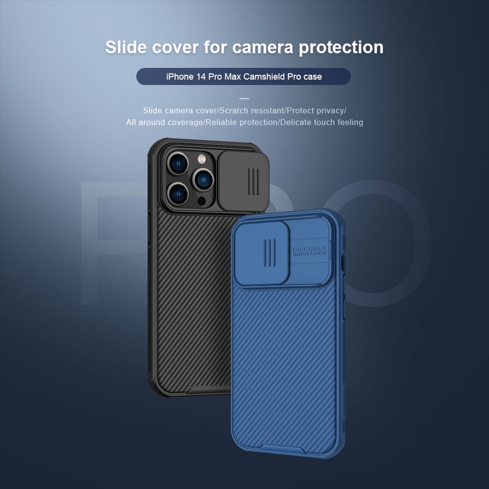 Ốp Điện Thoại NILLKIN Có Nắp Trượt Bảo Vệ Camera Tráng Gương Cho iPhone 14 Pro max 13 Pro 12 11 Pro 14 Pro max 13 mini 14 plus