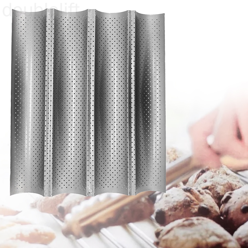 Khuôn Nướng Bánh Mì Kiểu Pháp 4 Ngăn Bằng Thép Carbon Chống Dính Tiện Dụng