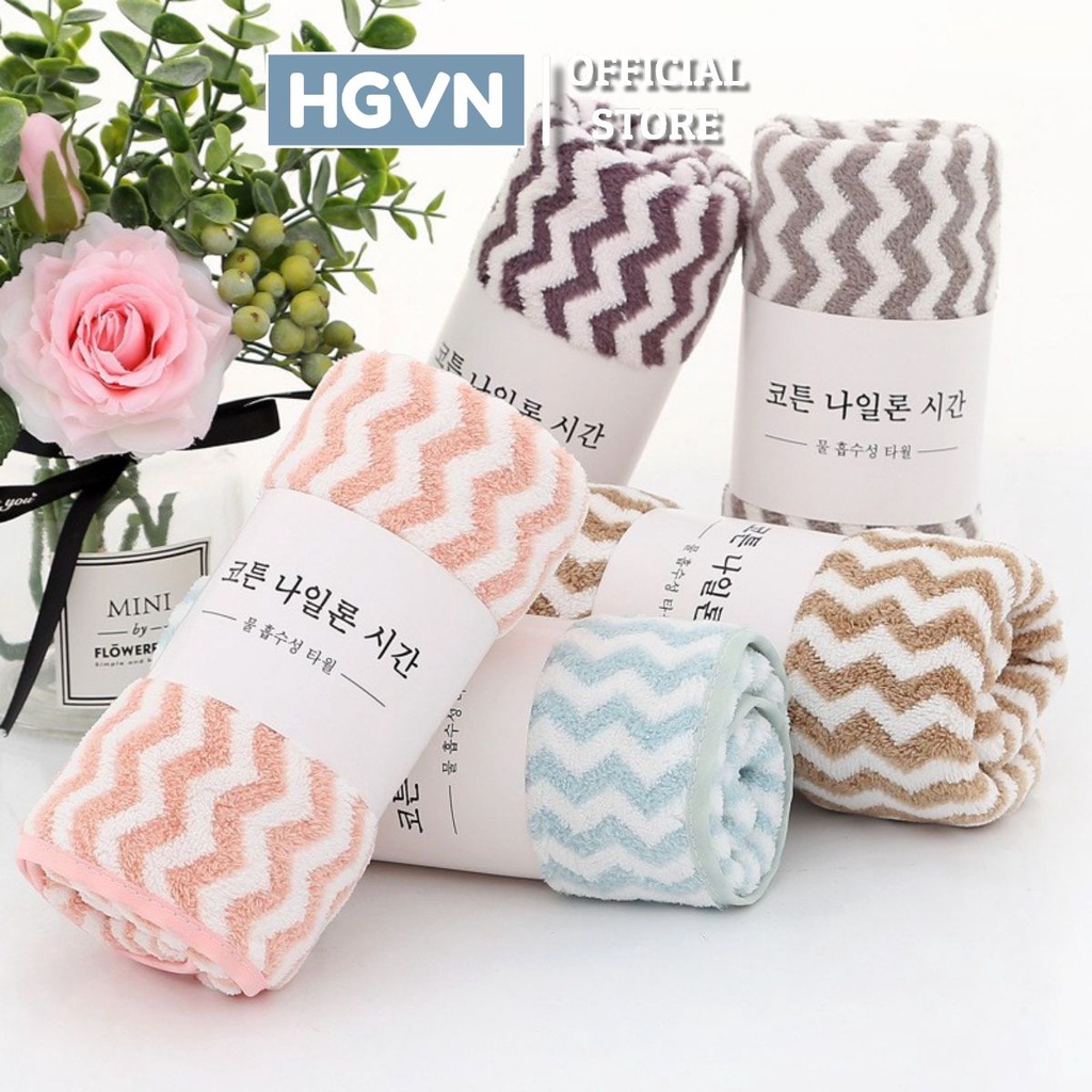 Khăn Mặt Hàn Quốc Cotton Kích Thước 30x50cm- Khăn Lông Cừu Siêu Thấm Nước