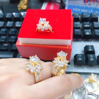 Nhẫn hoa sen ❤️❤️ Nhẫn nữ mạ vàng thiết kế cao cấp - VA028
