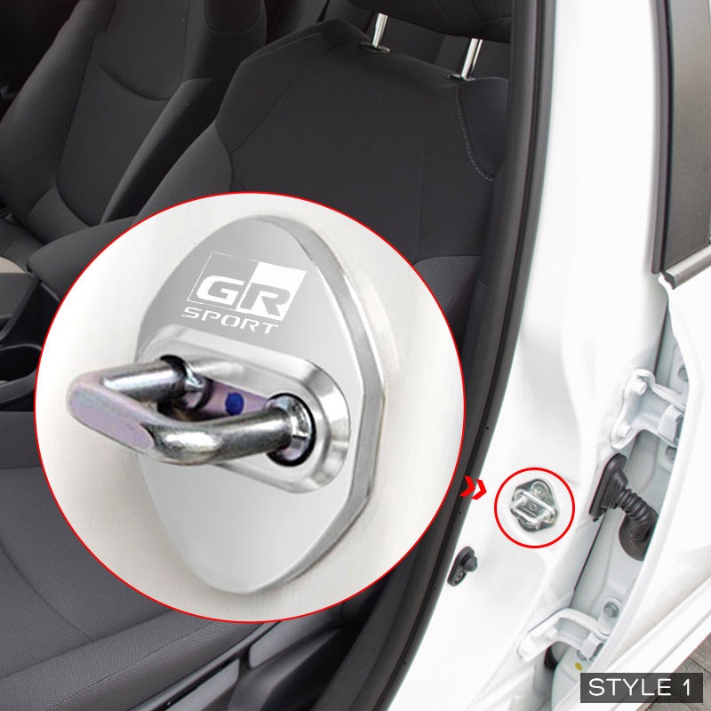 Khóa cửa ô tô Nắp đậy trang trí Bảo vệ Cờ biểu tượng Trường hợp cho phụ kiện Toyota GR Sport Corolla Avensis Yaris