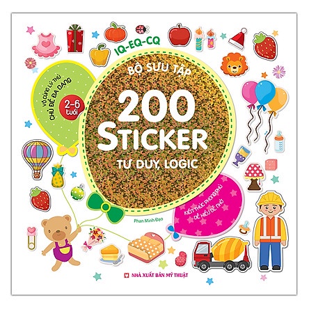 Sách - Combo 5 bộ 200 sticker ( chủ đề đa dạng 2-6 tuổi)