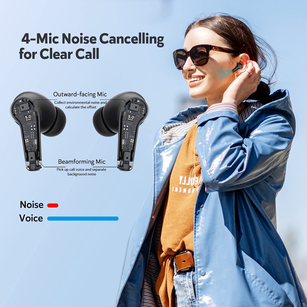 Dacom Tai Nghe Bluetooth DACOM G91 ENC Chống Ồn Kèm Mic Thoại