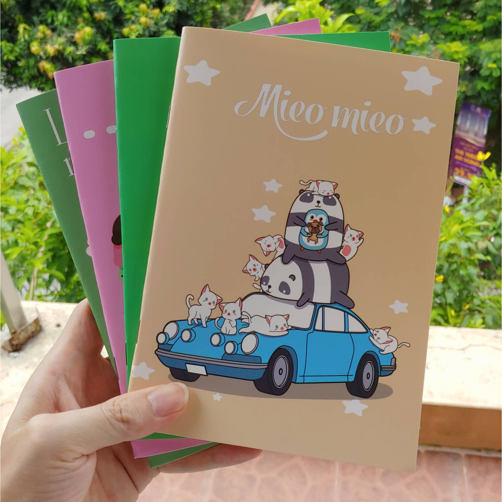 1 quyển vở Mieo Mieo khổ A5 bìa cán mờ siêu đẹp