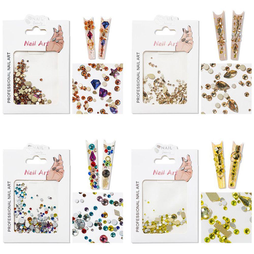 OCEANMAP Đá Đính Trang Trí Móng Tay 3D Hình Giọt Nước Thời Trang