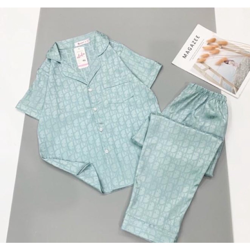 ❤siêu phẩm❤️ Bộ lụa gấm họa tiết Dior-LV | BigBuy360 - bigbuy360.vn