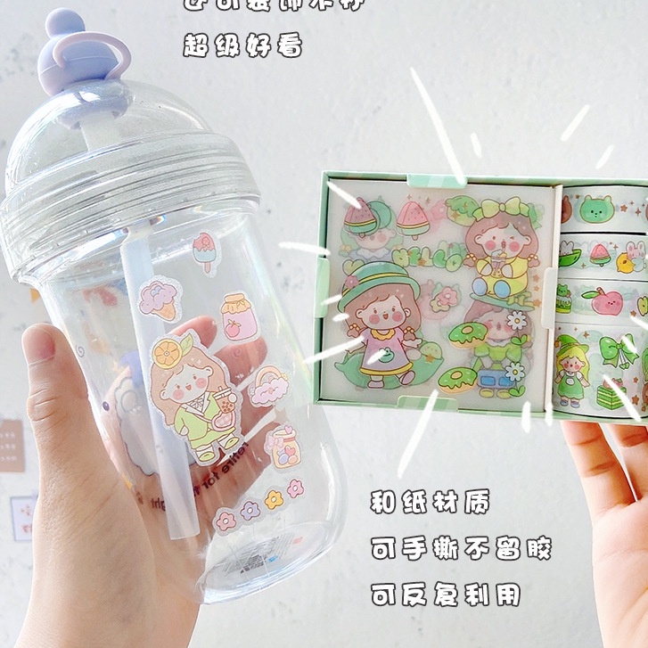 Hộp Sticker Nhỏ Trang Trí Sổ Tay Sáng Tạo Siêu Dễ Thương