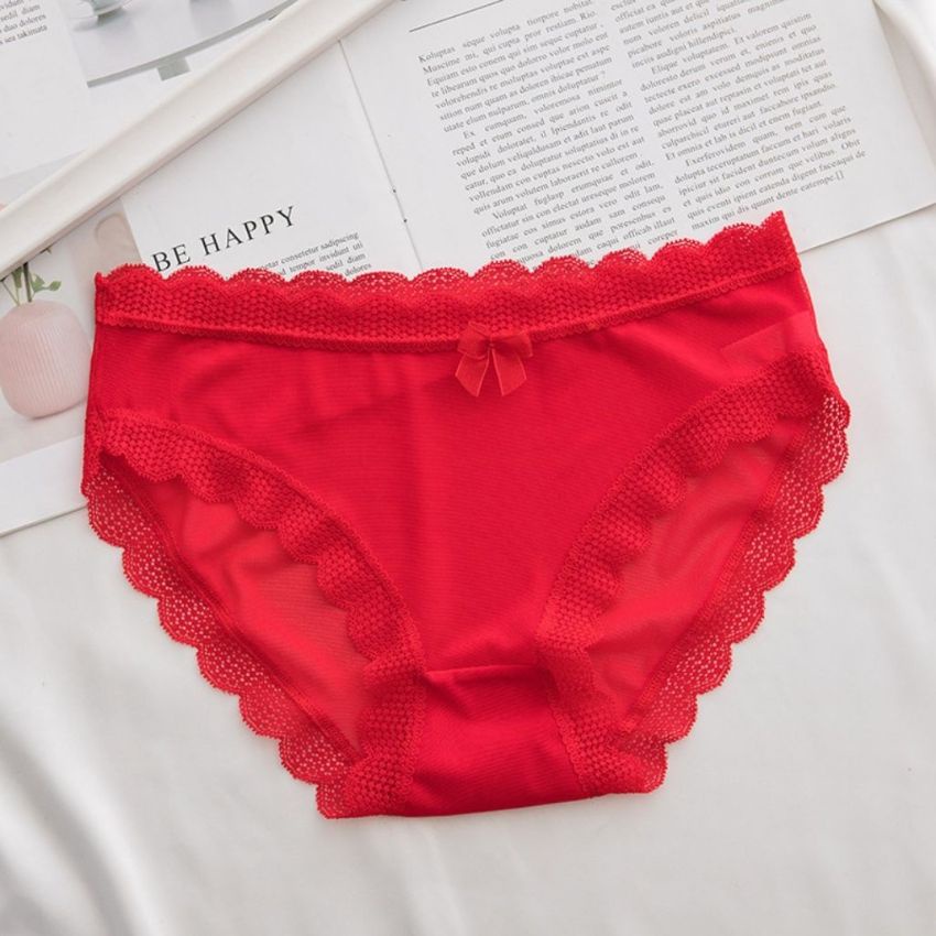 Quần lót nữ ren sexy ôm dáng kháng khuẩn đính nơ gợi cảm quyến rũ L115