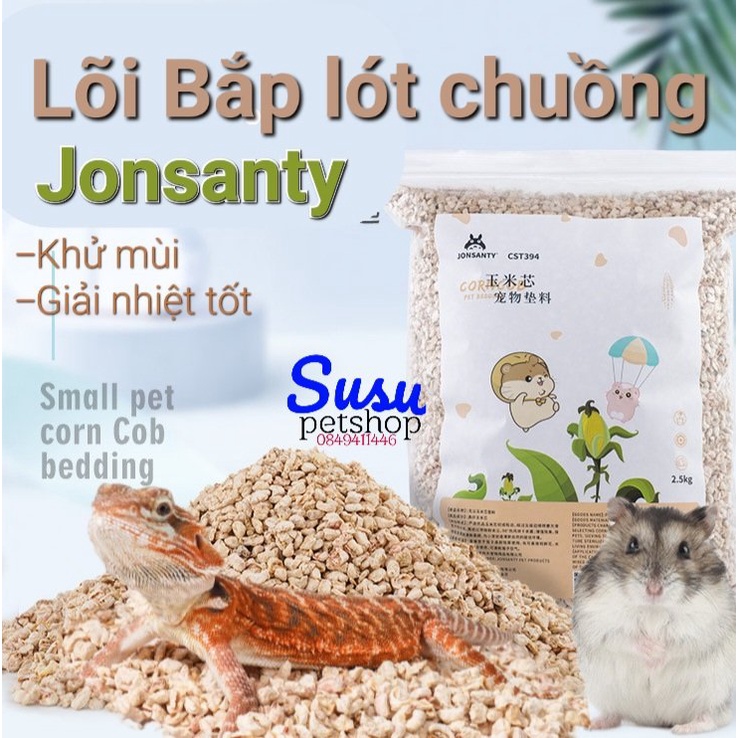 Lót chuồng Cùi Bắp cho Bò Sát, Sóc, Hamster, Nhím, Rùa