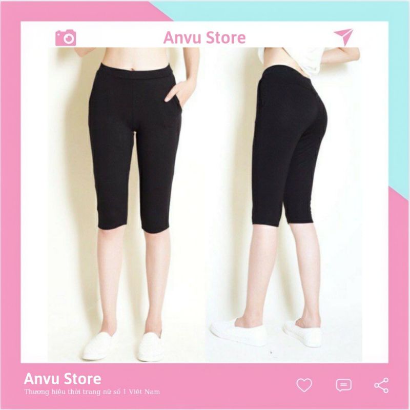 Quần lửng ASSOS nâng mông 💞FREESHIP💞legging ngố cạp cao siêu co dãn || ANVU STORE XMAV03