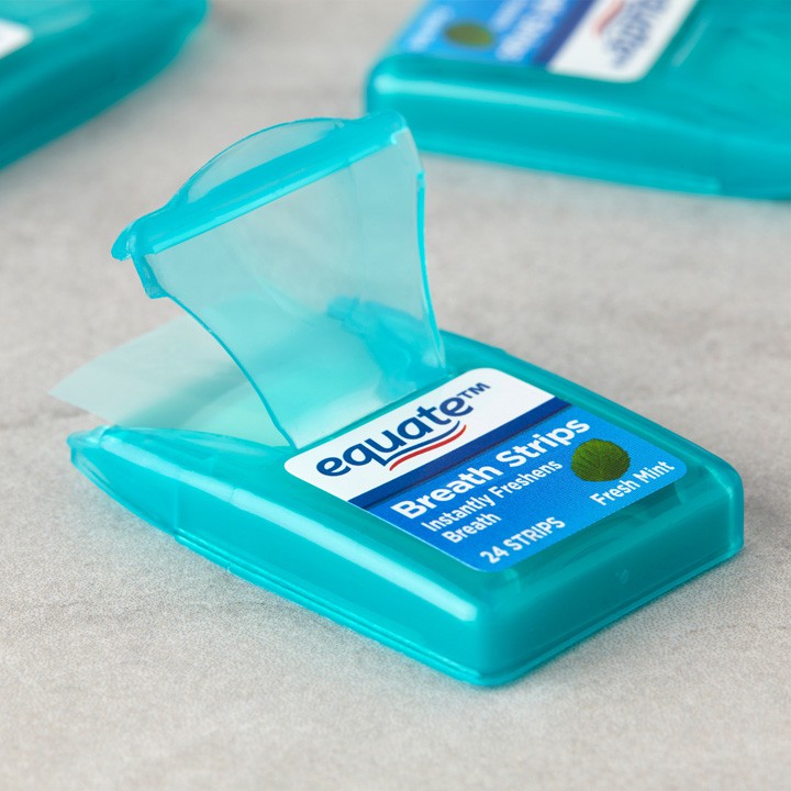 Vỉ ngậm Equate Sugar Free Fresh Mint Breath Strips (5 x 24)