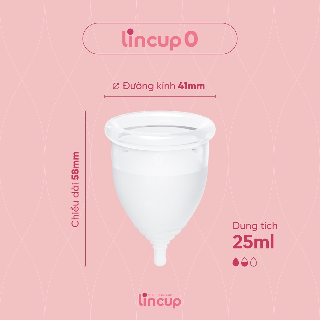 Cốc nguyệt san Lincup 0 chính hãng  - Nhập Khẩu Mỹ