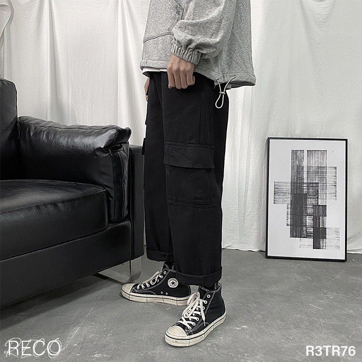 Quần vải nam nữ Hàn Quốc cao cấp dáng rộng Trousers Loose R3TR76 Unisex
