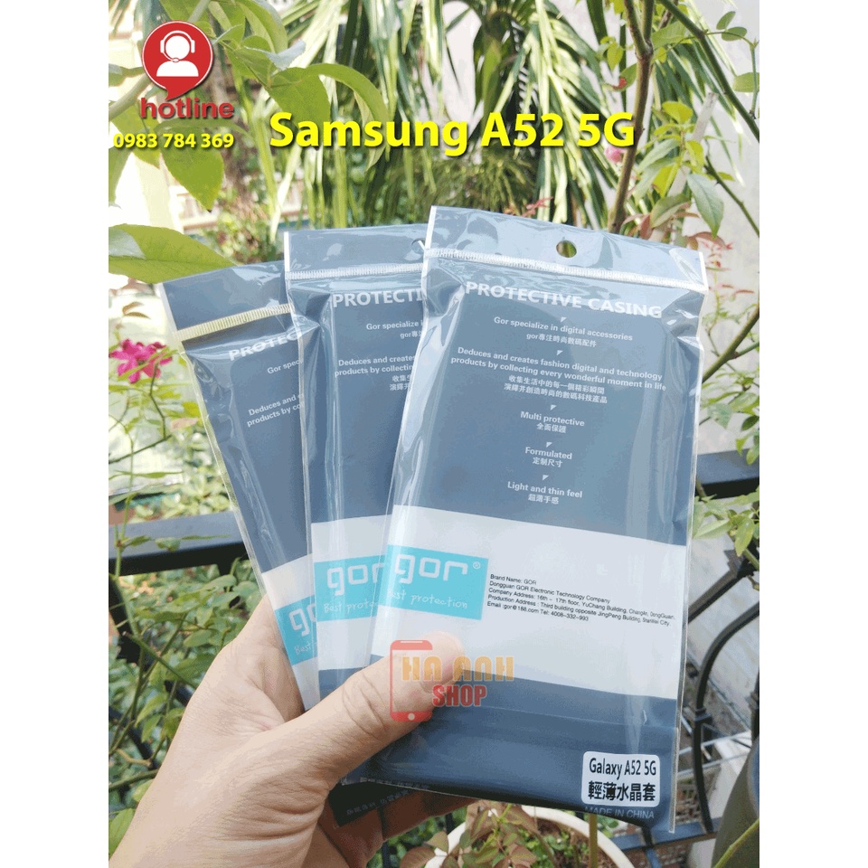 Ốp Samsung A52 5G hãng Gor cao cấp trong suốt như pha lê, siêu dẻo, siêu mỏng, siêu nhẹ, siêu bền