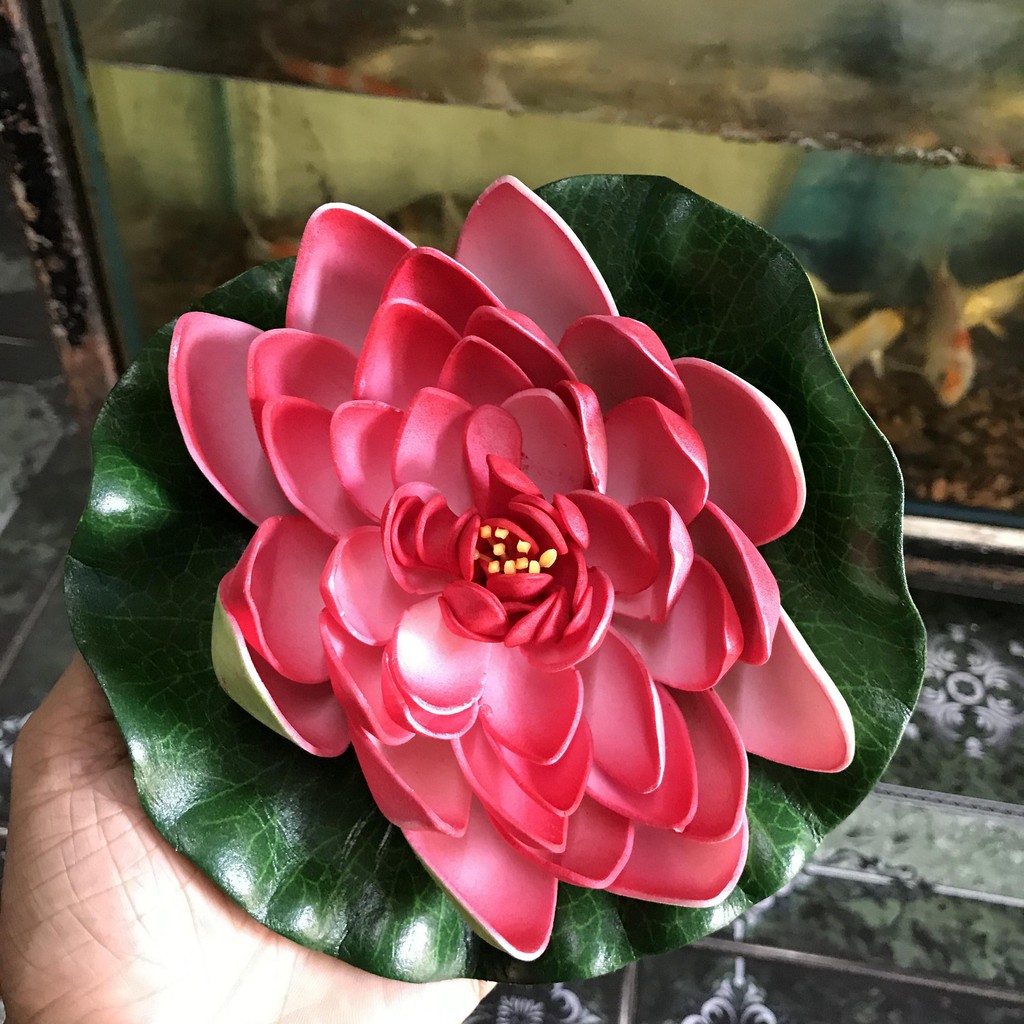 SEN GIẢ TRANG TRÍ HỒ CÁ NON BỘ ĐƯỜNG KÍNH 23CM