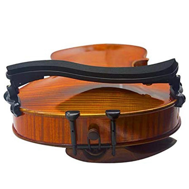 Violin Shoulder Rest for 4/4-3/4 Size with Collapsible and Height Adjustable Feet Including a Violin Practice Mute