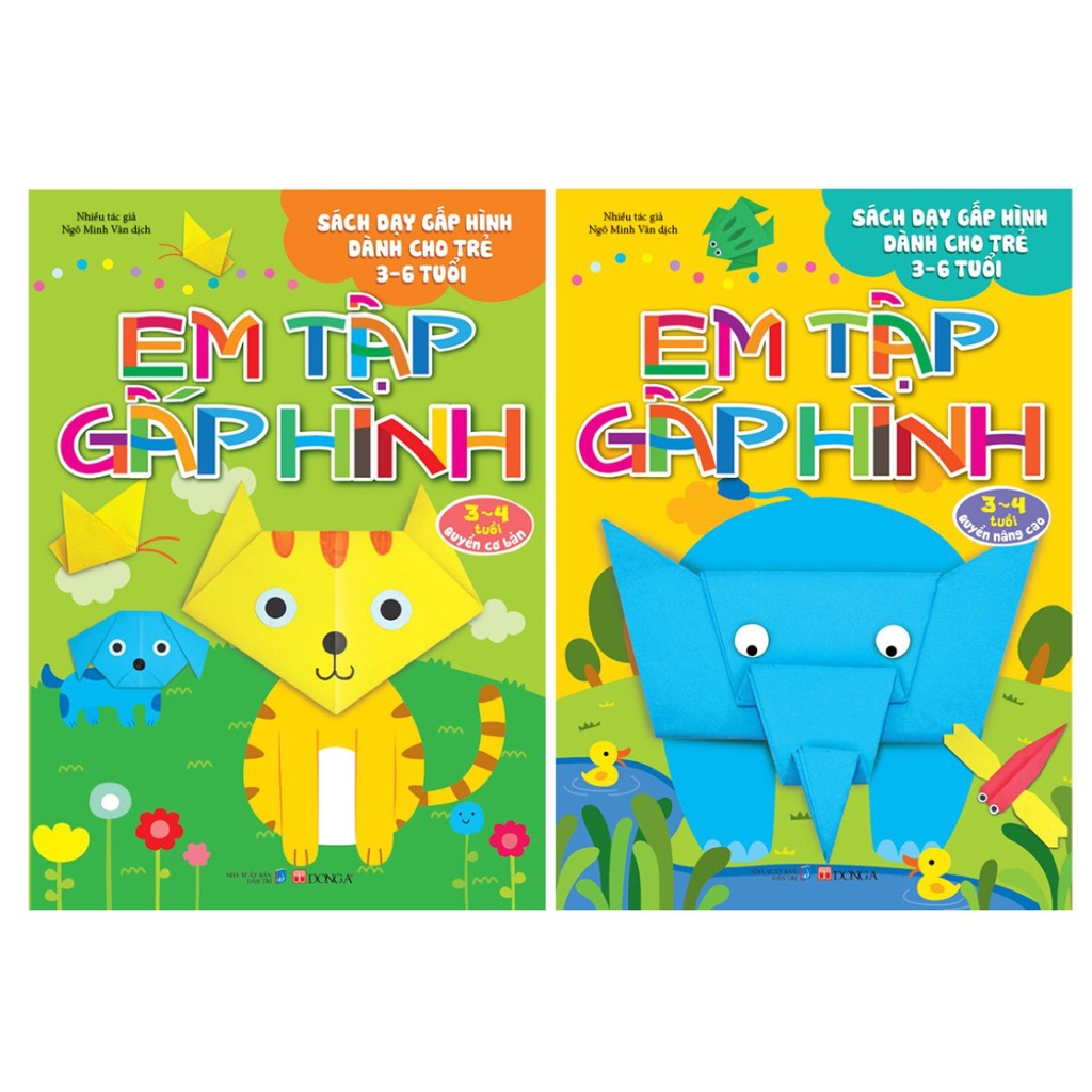 Sách - Bộ Em Tập Gấp Hình Cho Trẻ Từ 3-6 Tuổi (Cuốn Lẻ Và Combo)