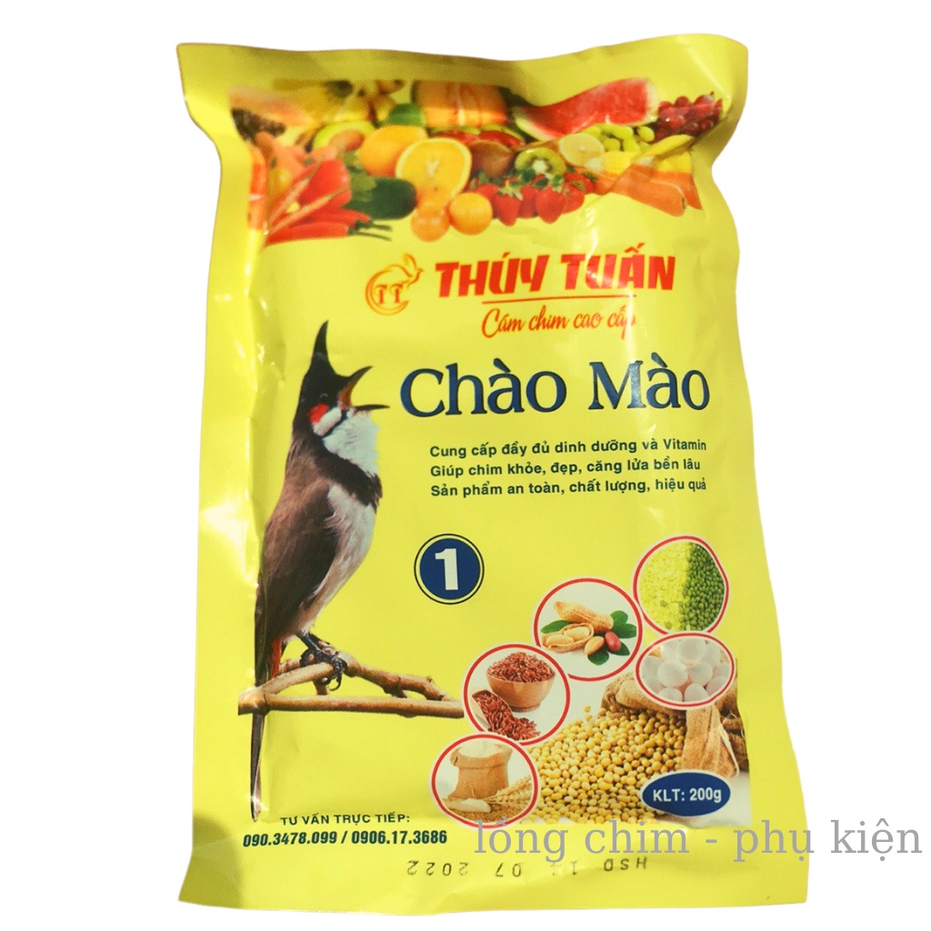 Cám chim chào mào Thúy Tuấn số 1 cao cấp 200gram - Cám chim Chào mào cao cấp số 1 giá rẻ chất lượng