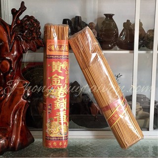SỈ-Nhang THẦN TÀI cuộn tàn 3XU LOẠI 1 gỗ Đàn Hương nhũ vàng 33cm (300-350 nén)