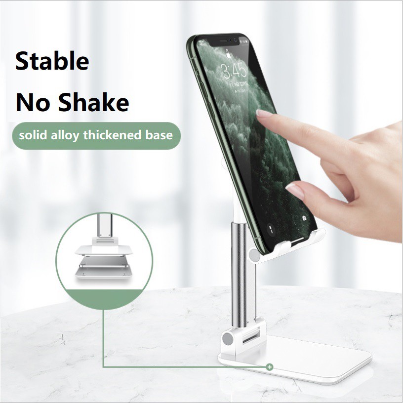Giá đỡ điện thoại máy tính bảng để bàn bằng nhựa và kim loại gấp gọn được cho