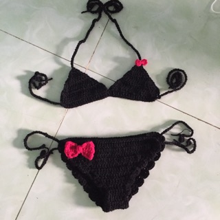 Bikini 2 mảnh cho bé kèm băng đô