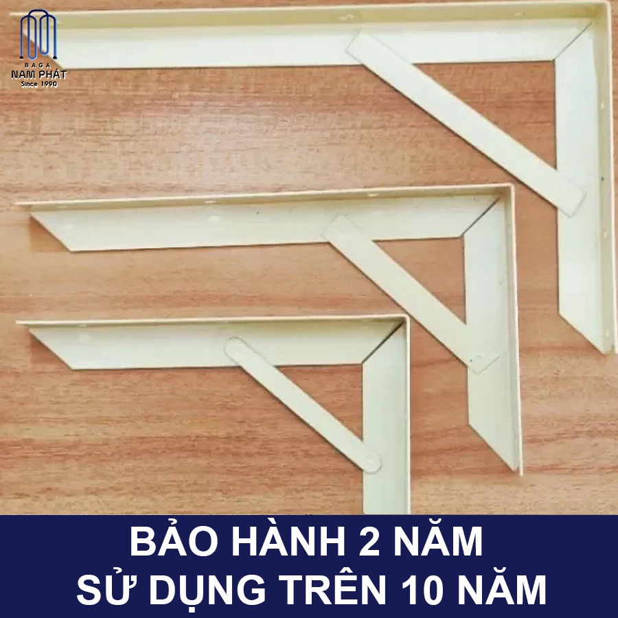 Cặp Eke Bắt Tường, Kệ, Ke Góc Vuông Chữ L Nam Phát 20cm 25cm 30cm 35cm 40cm 45cm 50cm Kèm Ốc Vít