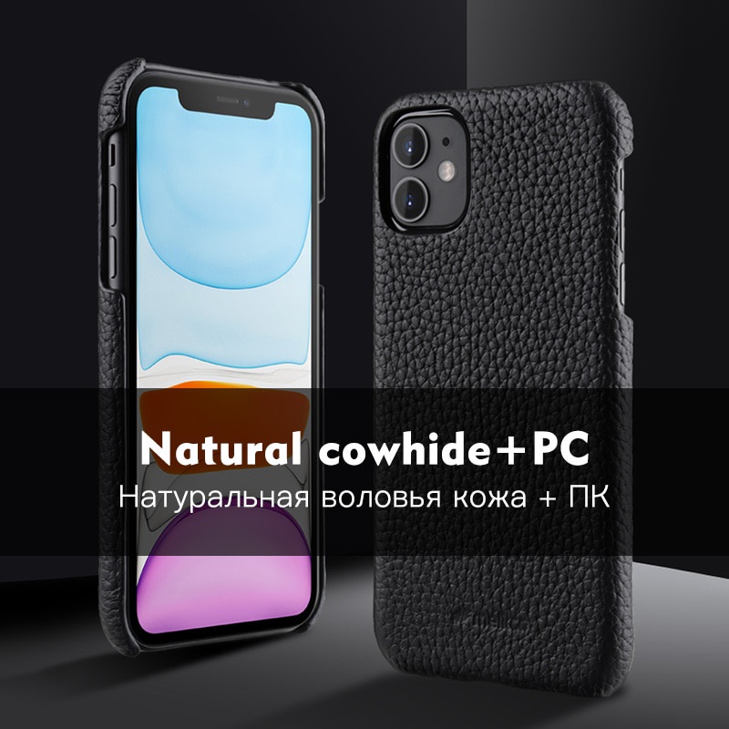 Ốp Điện Thoại Da Bò Thật Cao Cấp Cho iPhone 12 PRO Max 13 mini 11 PRO