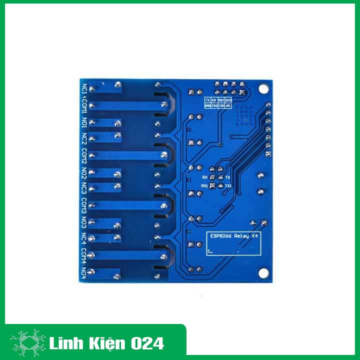 Module relay ESP8266 ESP-01 DC 12V 4 kênh hỗ trợ điều khiển từ xa trên điện thoại