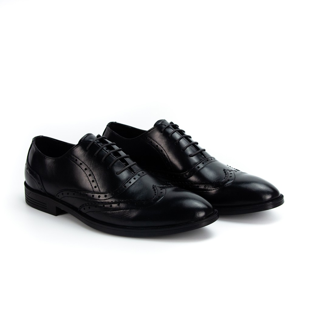 [Siêu Rẻ] Giày Oxford WingTips Black - Giày Công Sở Nam Cao Cấp - Da Bò Nguyên Tấm Nhập Khẩu 100% - BH Chính Hãng 12th