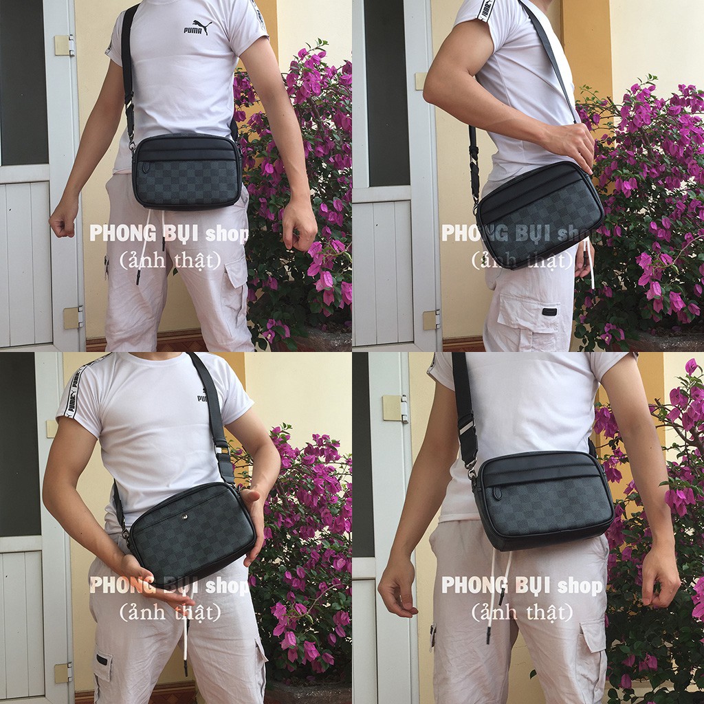 Túi Đeo Chéo Nam Caro Da Mềm Đẹp Thịnh Hành Trung Quốc, Kiểu Dáng Trẻ Trung Siêu Đẹp | BigBuy360 - bigbuy360.vn