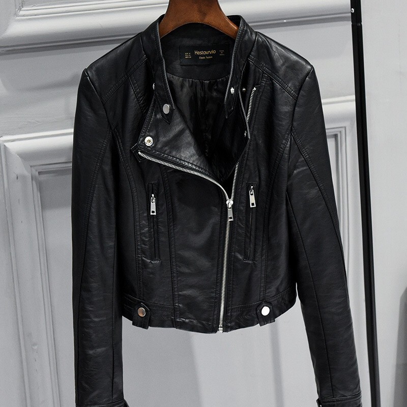 Áo khoác da nữ cao cấp, kiểu dáng thời trang