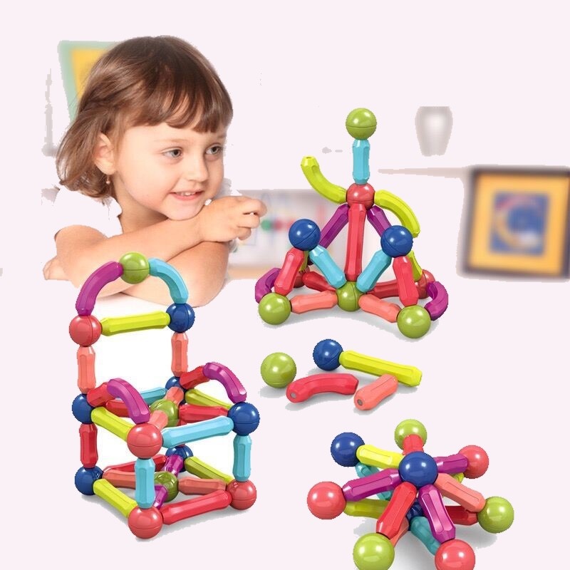Bộ Đồ Chơi Xếp Hình Nam Châm, Xếp Hình Lego Thông Minh Cho Bé, Đồ Chơi Trẻ Em Phát Triển Trí Tuệ (26/38/46/68 chi tiết)