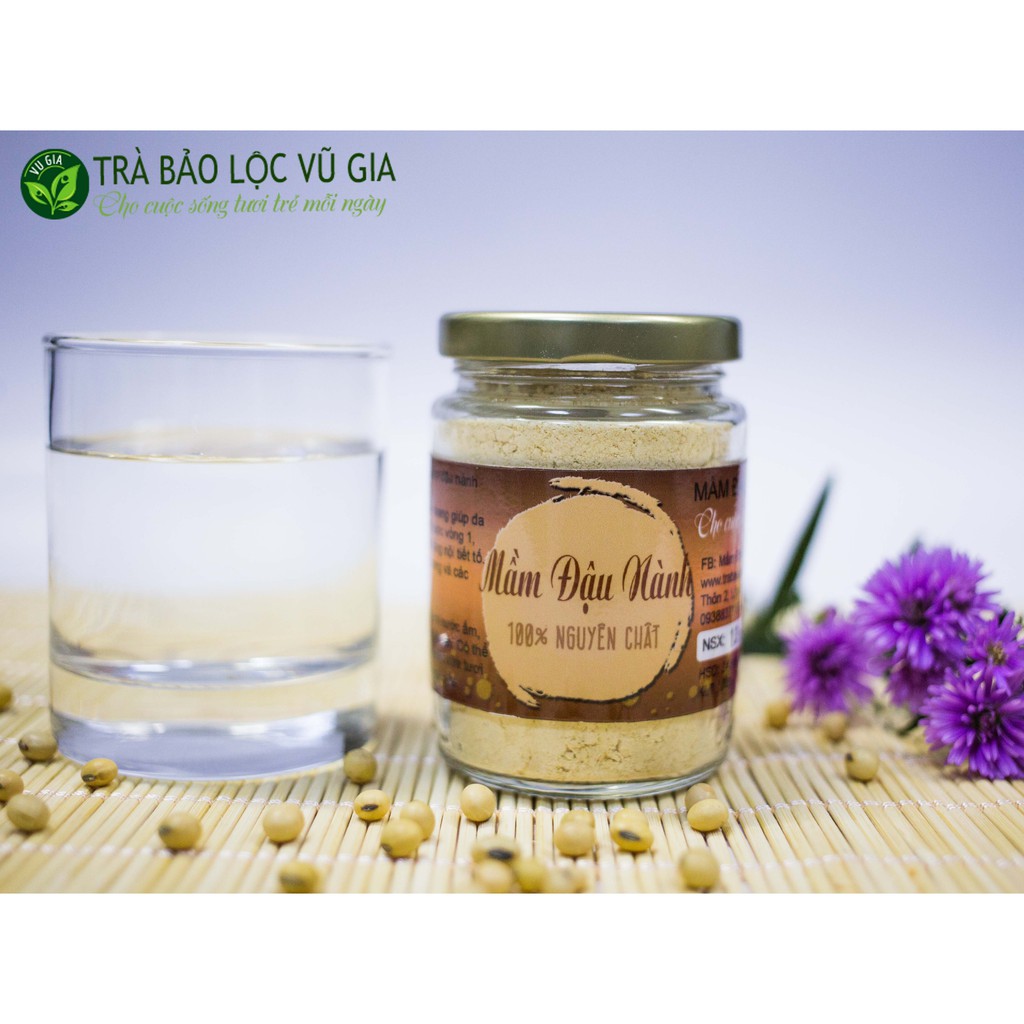 Mầm Đậu Nành Nguyên Chất Vũ Gia 100g + Tặng Bộ Đắp Mặt Dưỡng Da