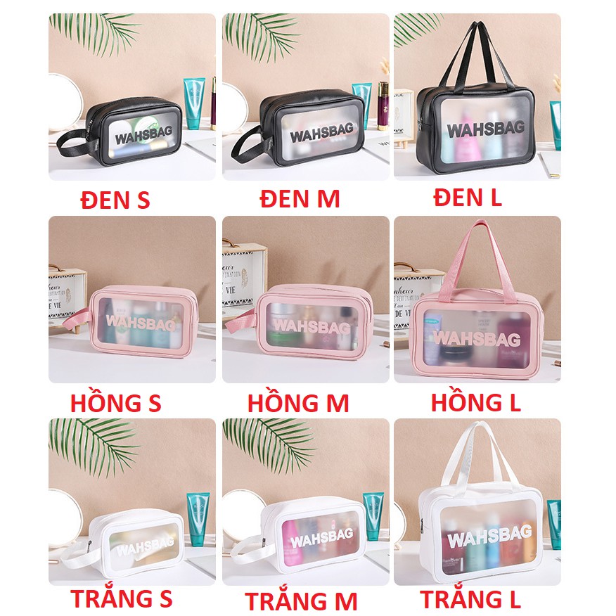 Túi đựng mỹ phẩm có quai xách/trong suốt cao cấp DP100