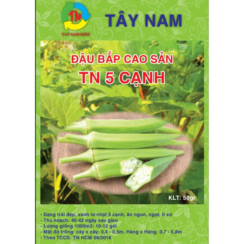 Hạt giống đậu bắp cao sản Tây Nam 5 cạnh gói 50g