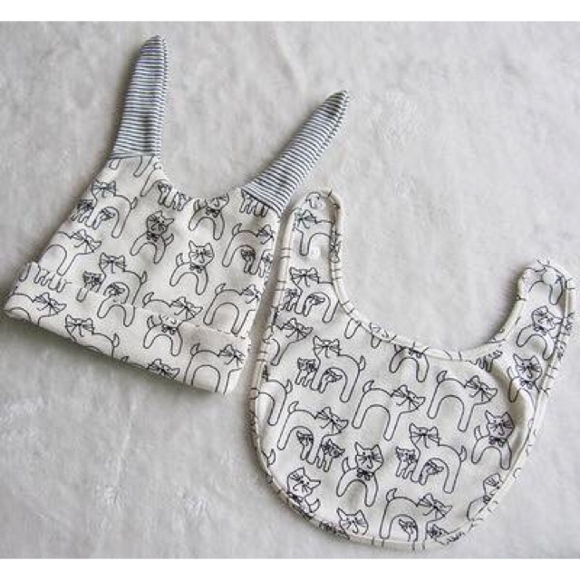 Set mũ yếm cotton cho bé 1-3tuoi