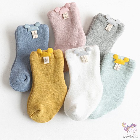 Vớ cotton chống trượt phong cách Hàn Quốc dành cho bé sơ sinh