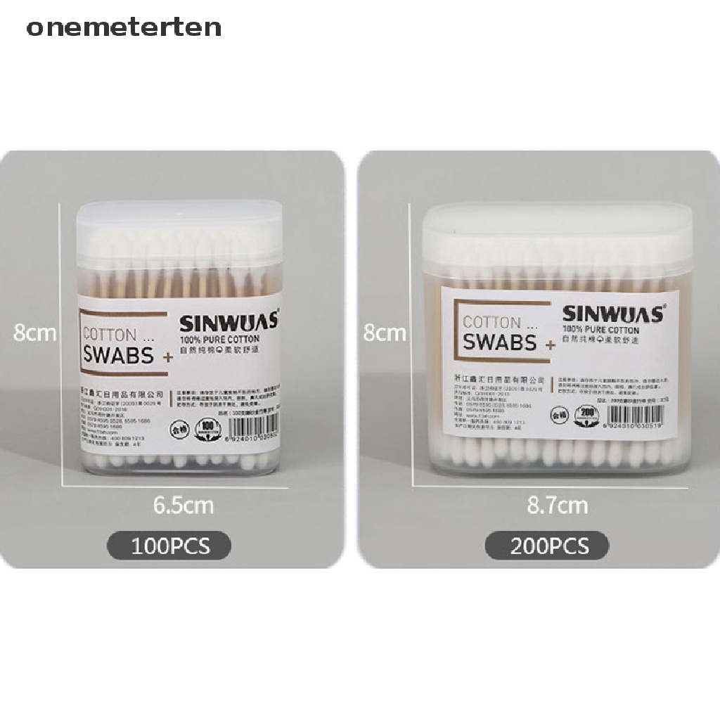 Set 100 / 200 Tăm Bông Cotton Hai Đầu Dùng Một Lần