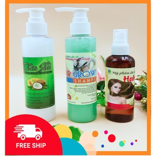 💥 TÓC MỌC QUÁ NHIỀU VÀ QUÁ NHANH DÀI 💥 COMBO DẦU GỘI- XẢ- TINH DẦU BƯỞI- 100% THIÊN NHIÊN