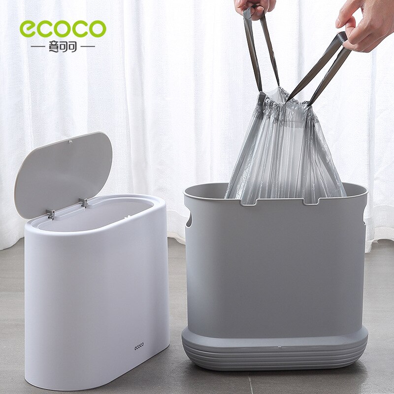 Ecoco Túi Đựng Rác Cỡ Lớn Dày Dặn Tự Động Đóng Mở Giao Hàng Ngay Lập Tức Có Thể Tháo Rời Cho Nhà Bếp